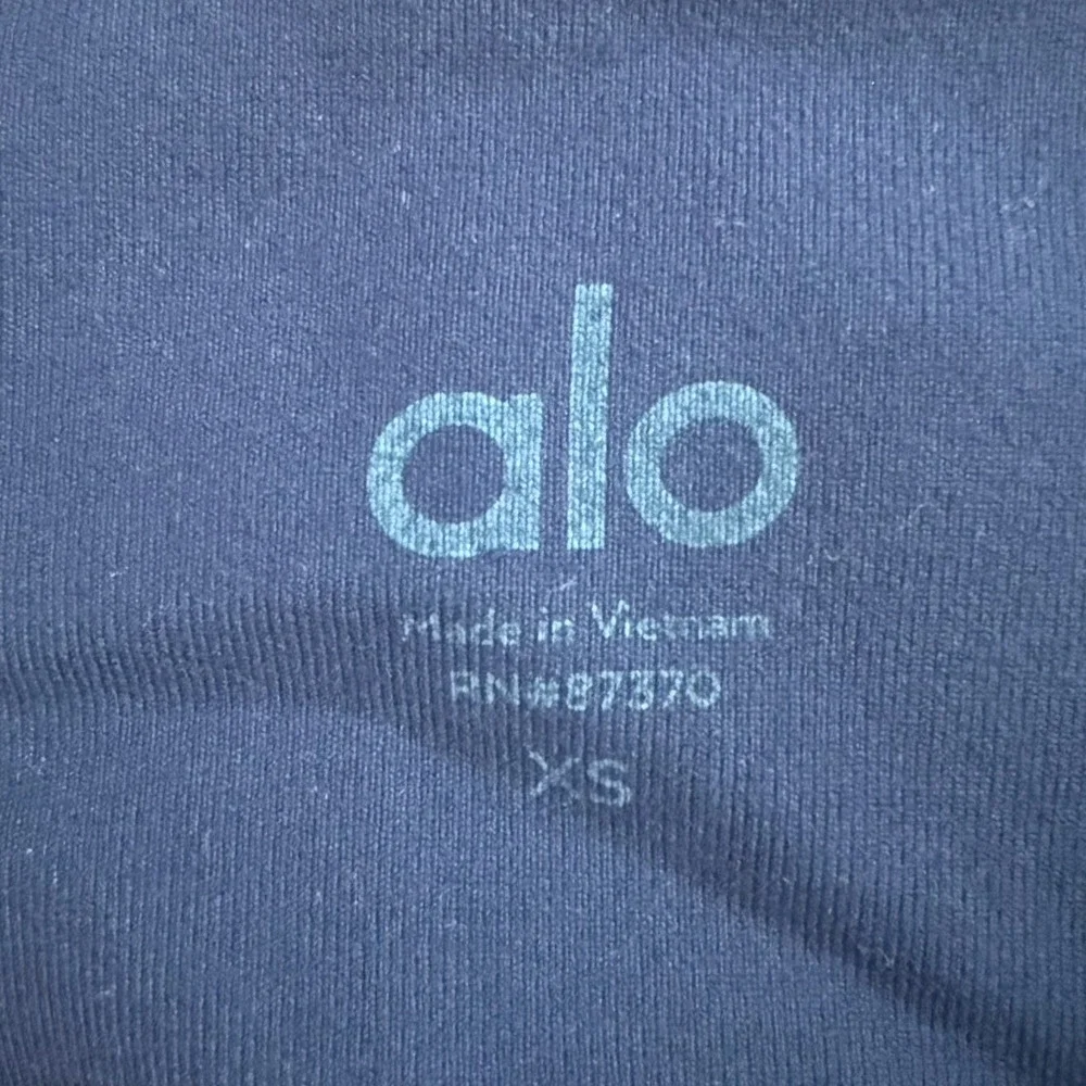 Alo Yoga Moto Leggings Women's Size XS Navy Blue High Waisted Full Length